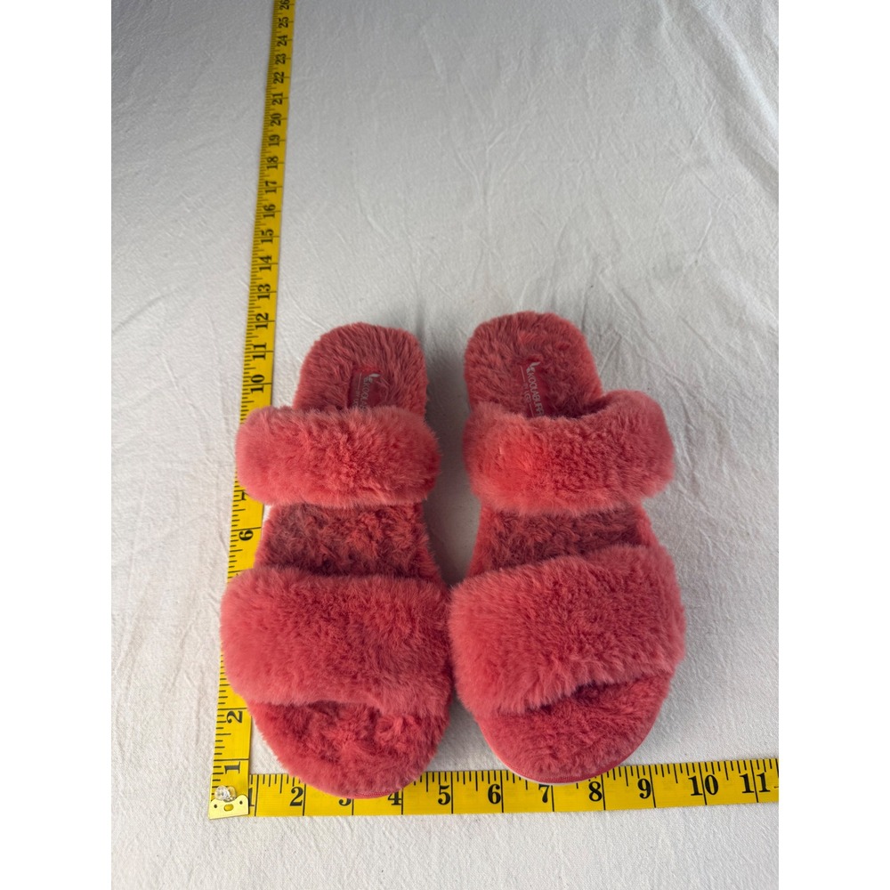 Koolaburra by UGG Fuzz-A-Terra Slippers Womens 8 Pink Faux Fur Slides Sandals